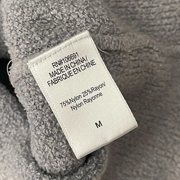 Young Fabulous & Broke Soft French Terry Hoodie Fuzzy Size M Gray Sweatshirt - Picture 6 of 7